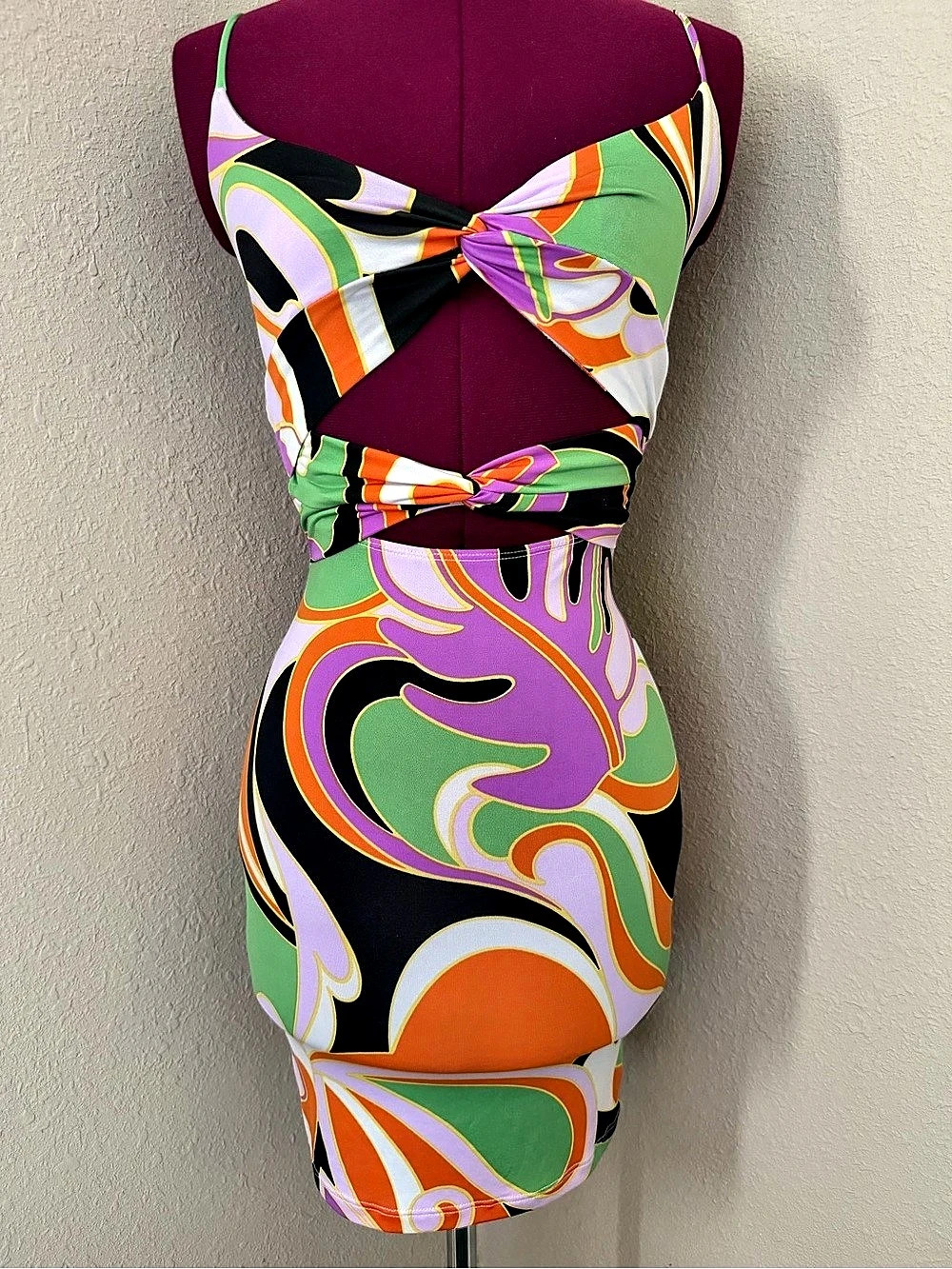 Windsor Abstract Print Mini Dress